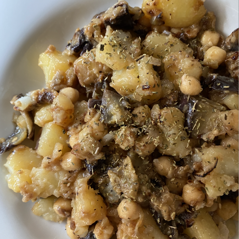 Salade d'été aubergines et pommes de terre