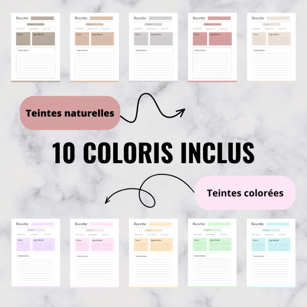 Pack 10 fiches recettes - Collection complète (à imprimer) – Image 3